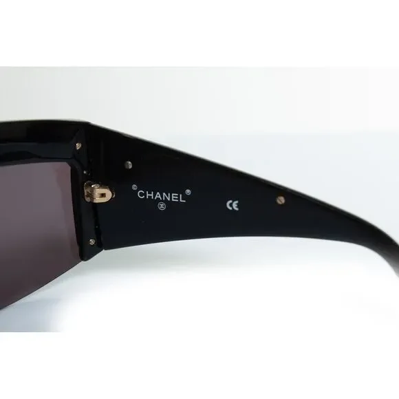 Chanel, vintage black chain sunglasses - Picture 6 of 8